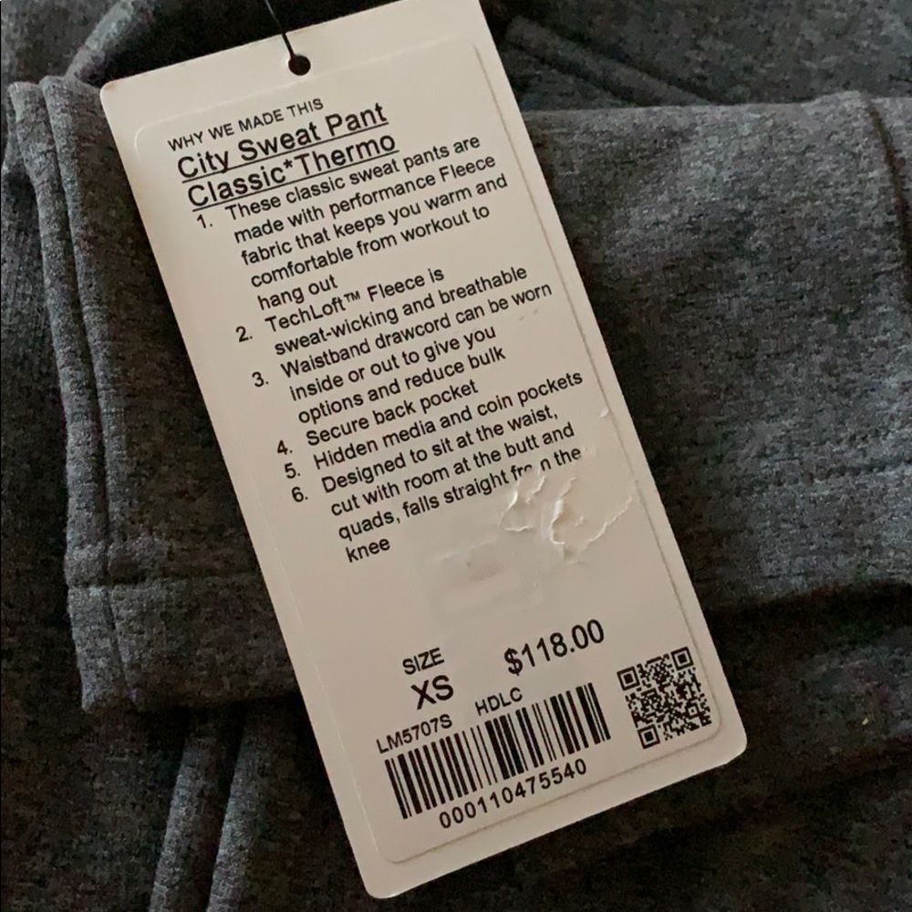 LuluLemon City Sweat Pant Classic*Thermo Pants